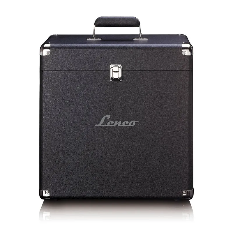 Lenco TTA-302BK - Schallplattenkoffer - Vinyl Aufbewahrung für 25-30 LPs