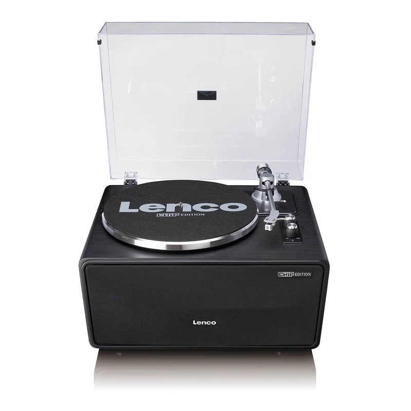 Lenco LS-475CHIP - Plattenspieler mit 4 integrierten Lautsprechern und Bluetooth®-Empfang - Schwarz